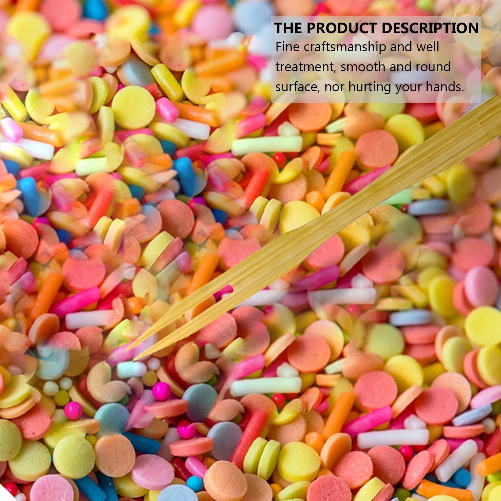 

100 Pcs Bamboo Fruit Fork Toothpicks Appetizer Forks Wooden Eco-friendly Food Individual Wrapped