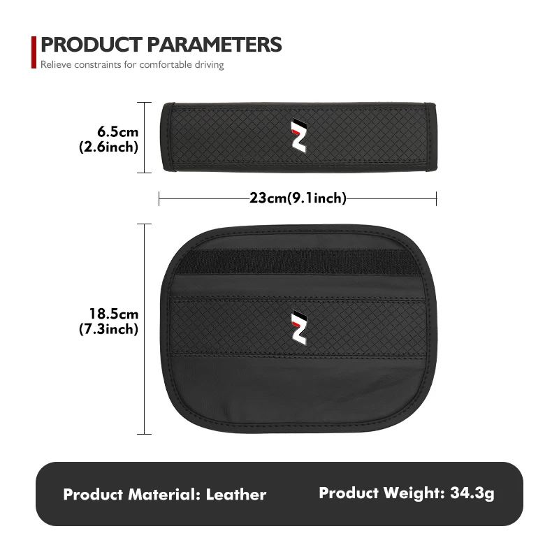 For Hyundai Leather Car Seat Belt Shoulder Protection Cover Shoulder Cover Pads N Line Tuscon NX4 I20 I30 I10 Sonata Elantra - view 6