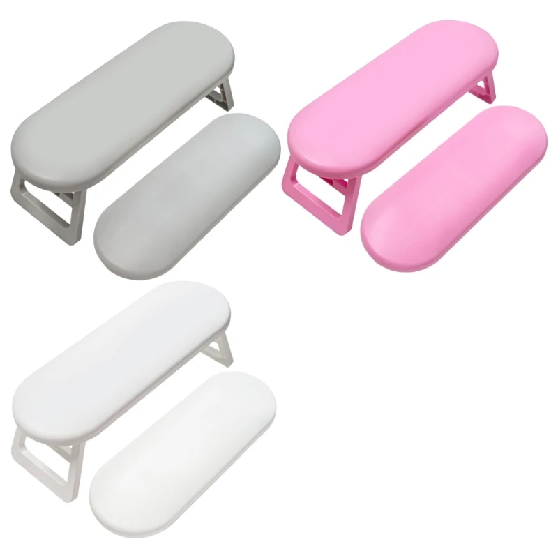 Manicure Hand Pillow Foldable Nail Arm Rest for Salon and Nail Art Portable Plastic Nail Technician Tool Accessory