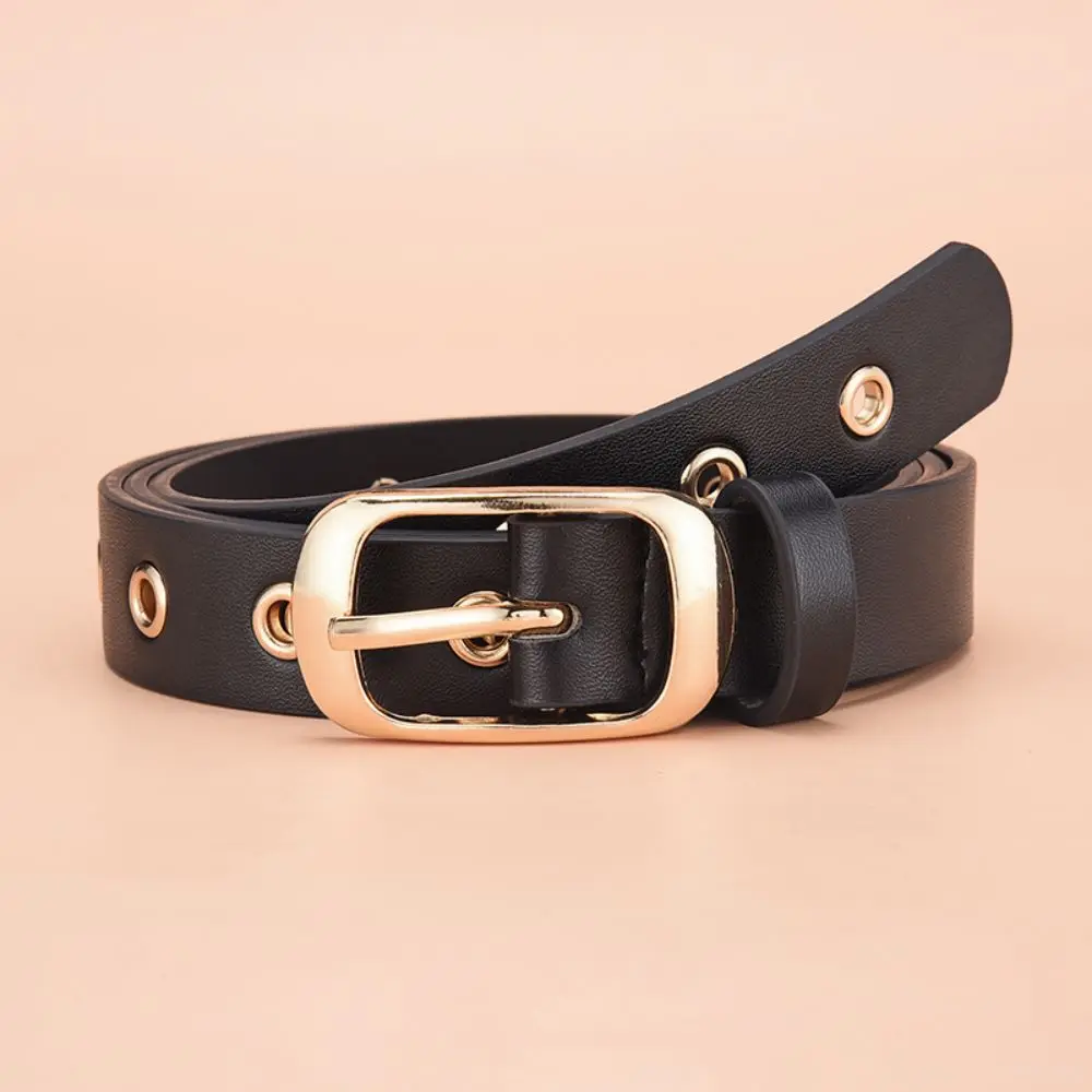 1pc Neue frauen Gürtel Mode Metall Öse Gürtel Kein Stanzen Hohl PU Leder Gürtel Gepaart mit Jeans Gürtel für Männer und Frauen – Detail 3