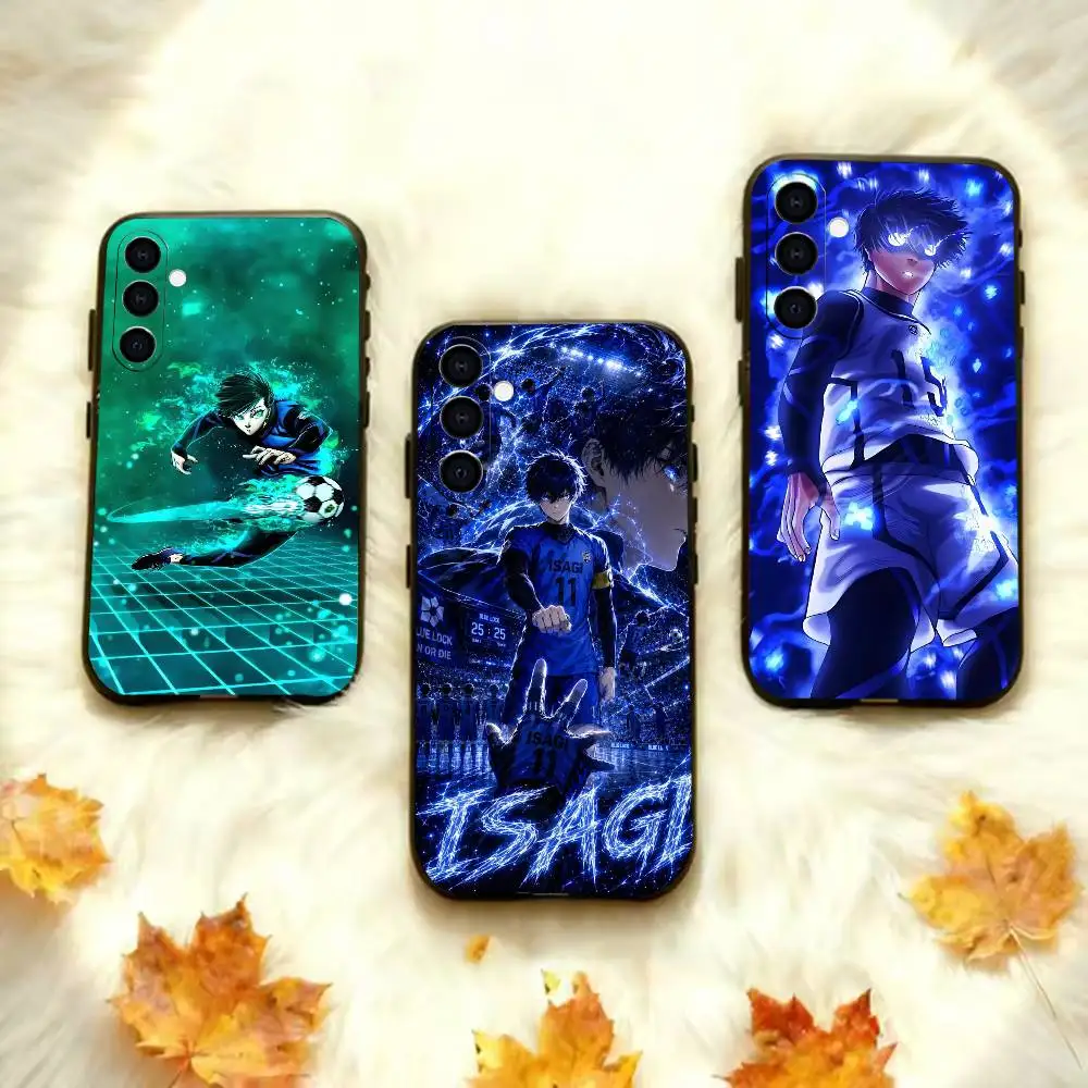 B-Blue L-Lock Isagi Nagi Itoshi-is   Phone Case For Samsung Galaxy A20,A21s,A22,A31,A32,A52,A53,A72,73,A80 Soft Black Cover