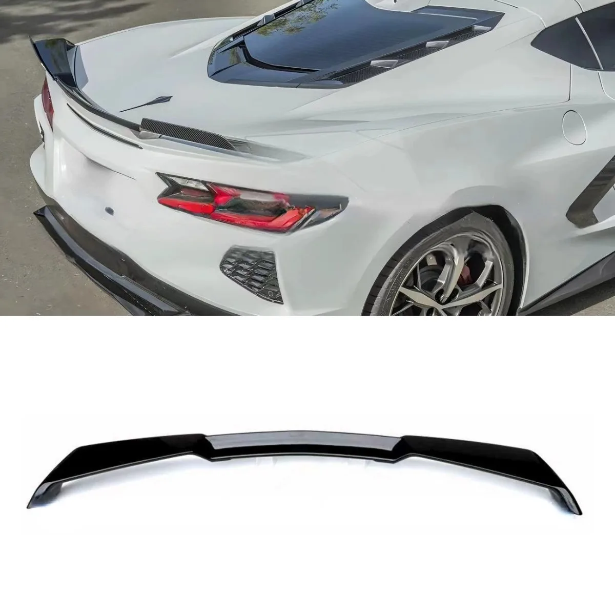 For Chevrolet Corvette C8 2020-2024 Car Rear Trunk Spoiler Wing Modification Part Rear Trunk Spoiler Wing Car Accessories