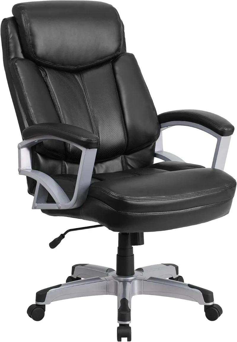 

Series Big & Tall 500 lb. Rated Black LeatherSoft Executive Swivel Ergonomic Office Chair with Arms