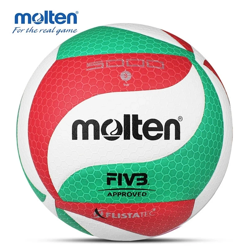 US Original Molten V5M5000 Volleyball Standard Size 5 PU Ball for Students Adult and Teenager Competition Training Outdoor Indoo