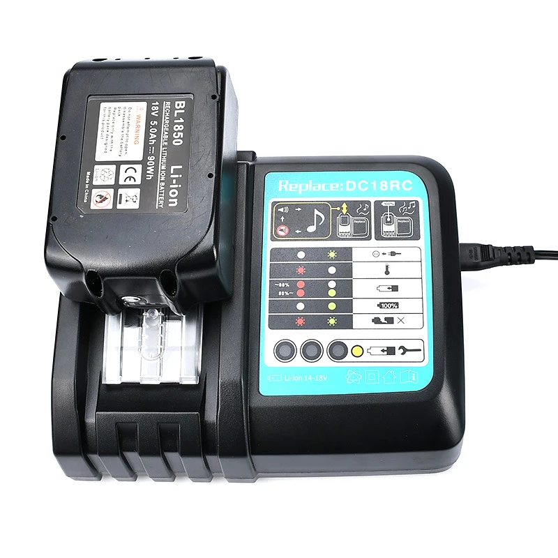 For Makita 14.4-18V DC18RC Li-ion Battery Charger BL1830 Bl1430 DC18RF BL1815 BL1415 LXT400 BCl180W DC18RD DC18RE DC18SF BL1860