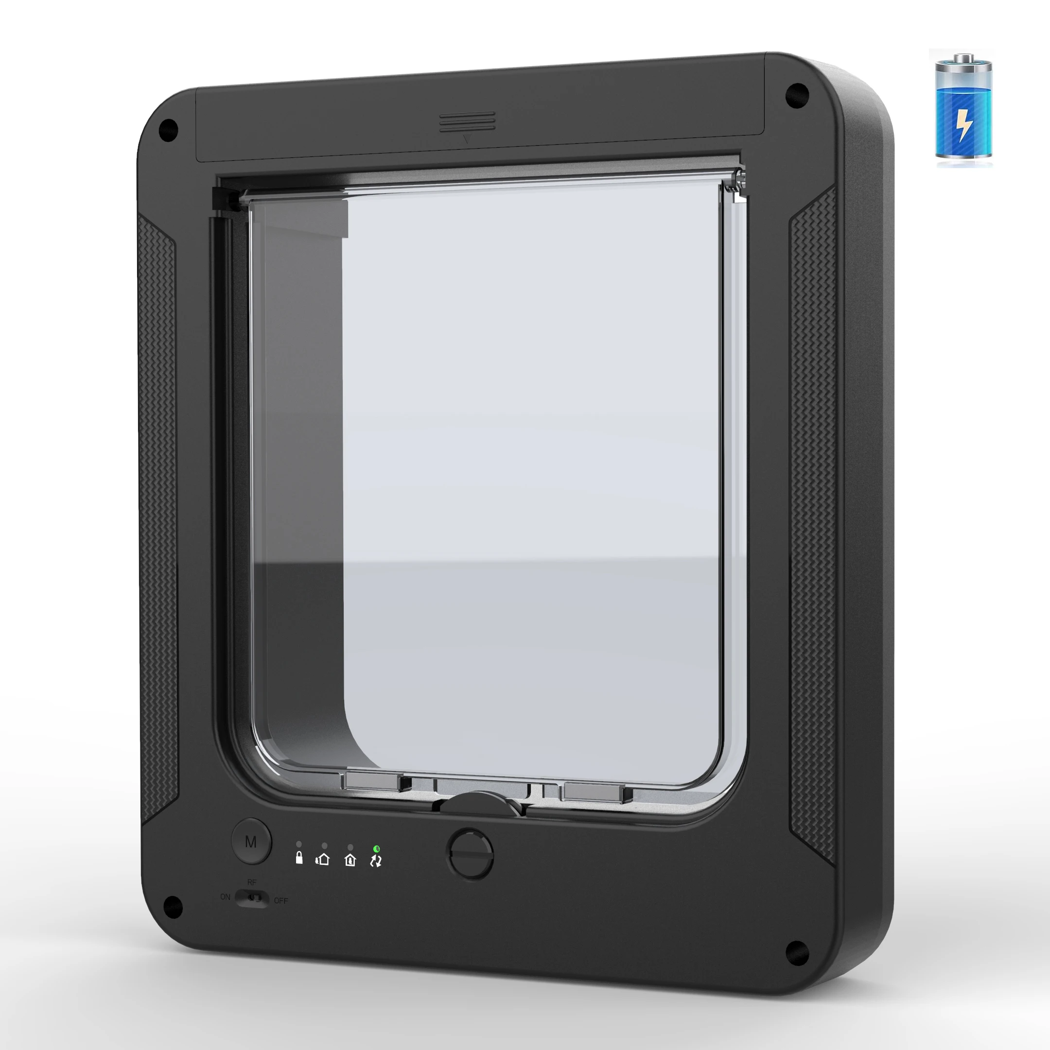 Smart Pet Door Gate Pet Care Microchip Cat Flap Door Small Dog Door Scans Pets ID on Entry