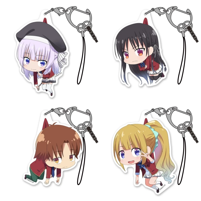 Campus Anime Classroom of the Elite 6cm Acrylic Keychain Pendant Bag Keychain Cell Phone Pendant Present Friends Birthday Gifts