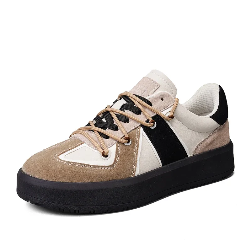 

2025 Spring New Men Sneakers Fashion Mixed Colors Board Shoes Height Increasing Casual Sneaker Trend Comfortable Vulcanize Shoes