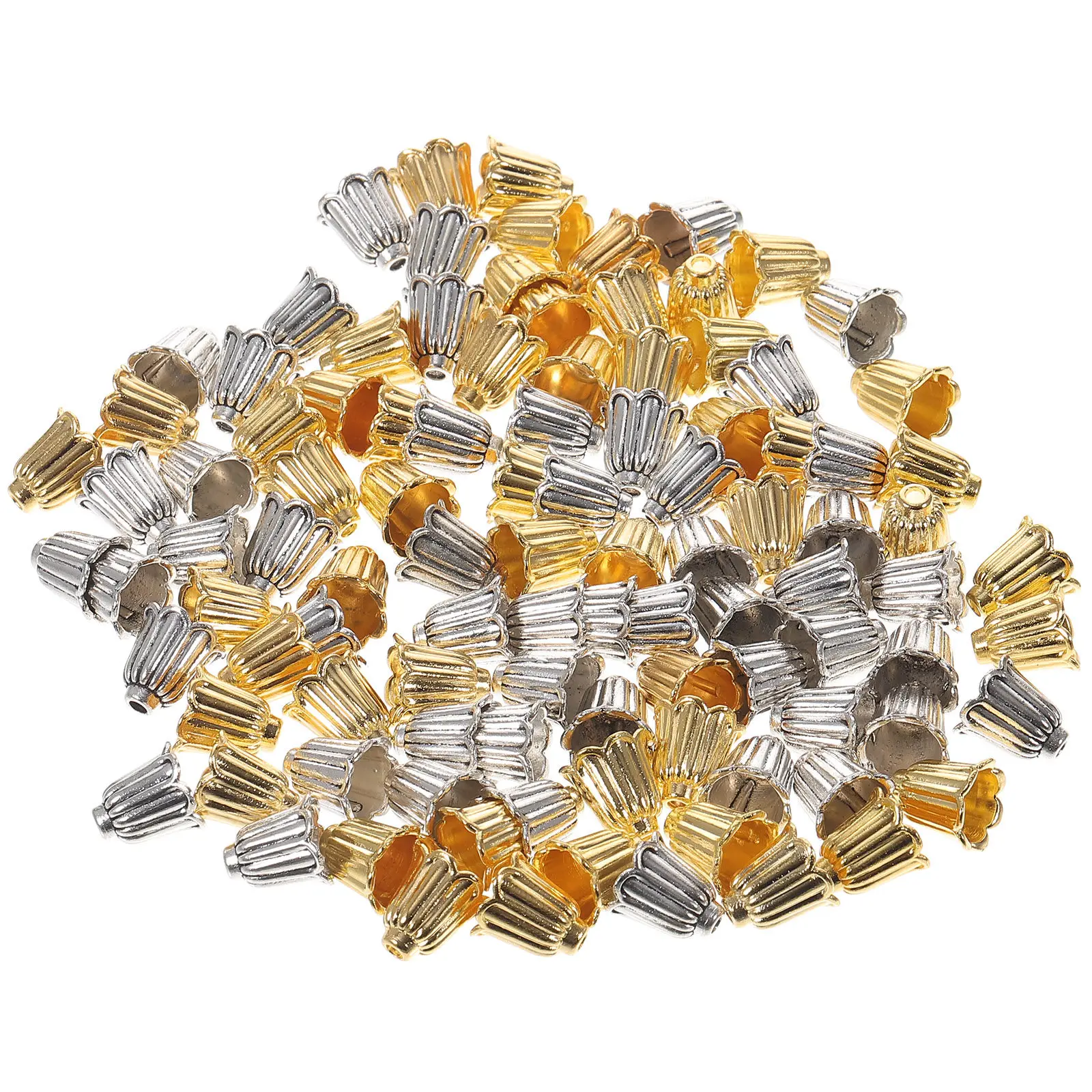 

100 шт. колпачков для бусин в форме цветка, из сплава, для изготовления ювелирных изделий, заглушки-разделители, аксессуары для ожерелий и браслетов, товары для рукоделия