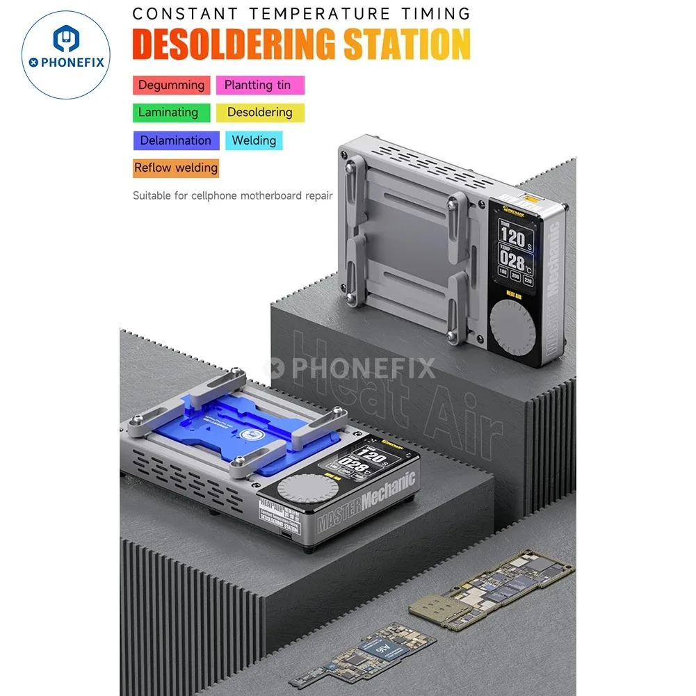 Stazione dissaldante meccanica della piattaforma di preriscaldamento dell\'aria di calore per iPhone X-15PM Separazione della scheda madre Bond a