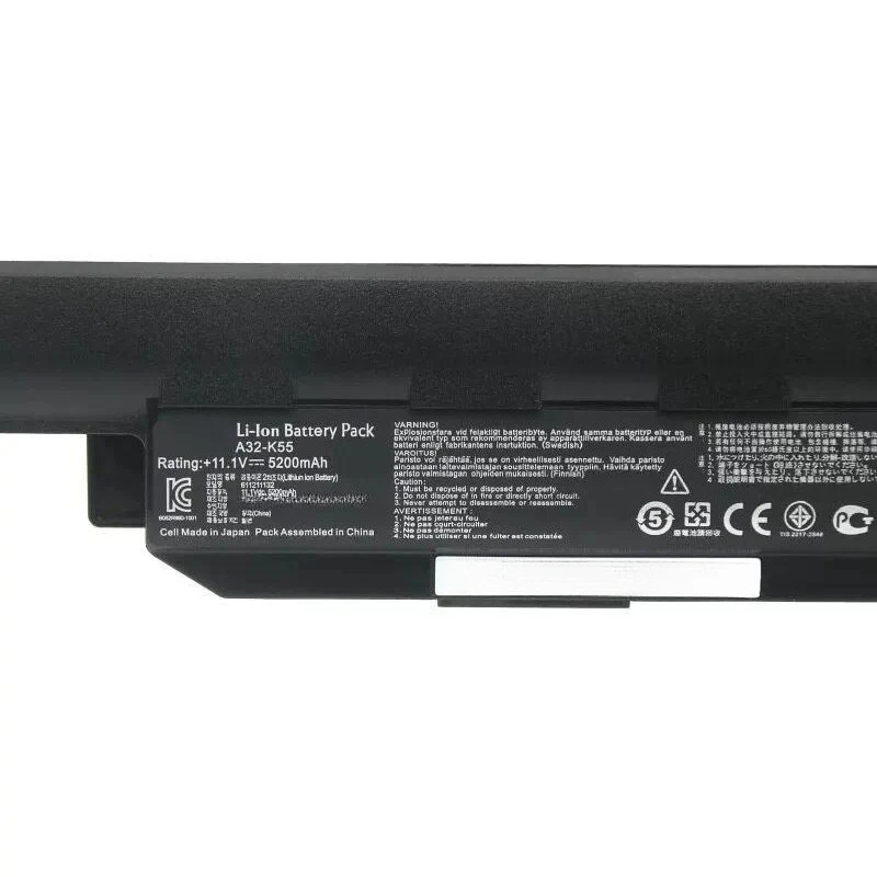 Replacement Laptop Battery for ASUS A32-K55 X45V K45VD P45V X55V A55V A85V K55V Notebook High Capacity Supply