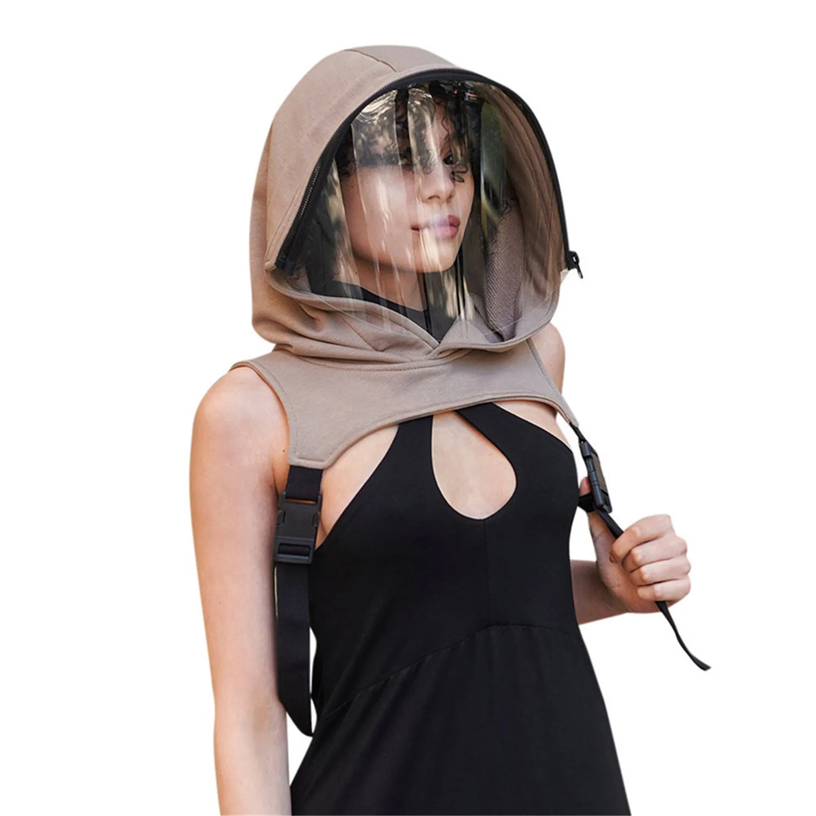 Protective Hooded Face Shield Breathable Detachable Dustproof And Anti-droplets Hood Snug Fit Go To An Event Party Give Gifts