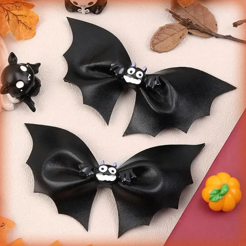 270D Multifunction Black Bat Hair Clips 1Pair Household Party Decoration Ornament for Teenage Girl Head Headdress Decoration