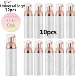 10Pcs 60ml Plastic Empty Foam Pump Bottle Eyelash Cosmetic Pump Bottle Care Tools Skin Care Tool Shampoo Bottle with 12pcs label