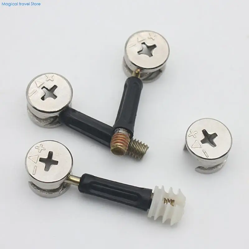 N2UB 20PCS Metal Eccentric Wheel Connectors Furniture Bolt and Nut Set Easy Assembly for Old Furniture Repairs 40/35mm