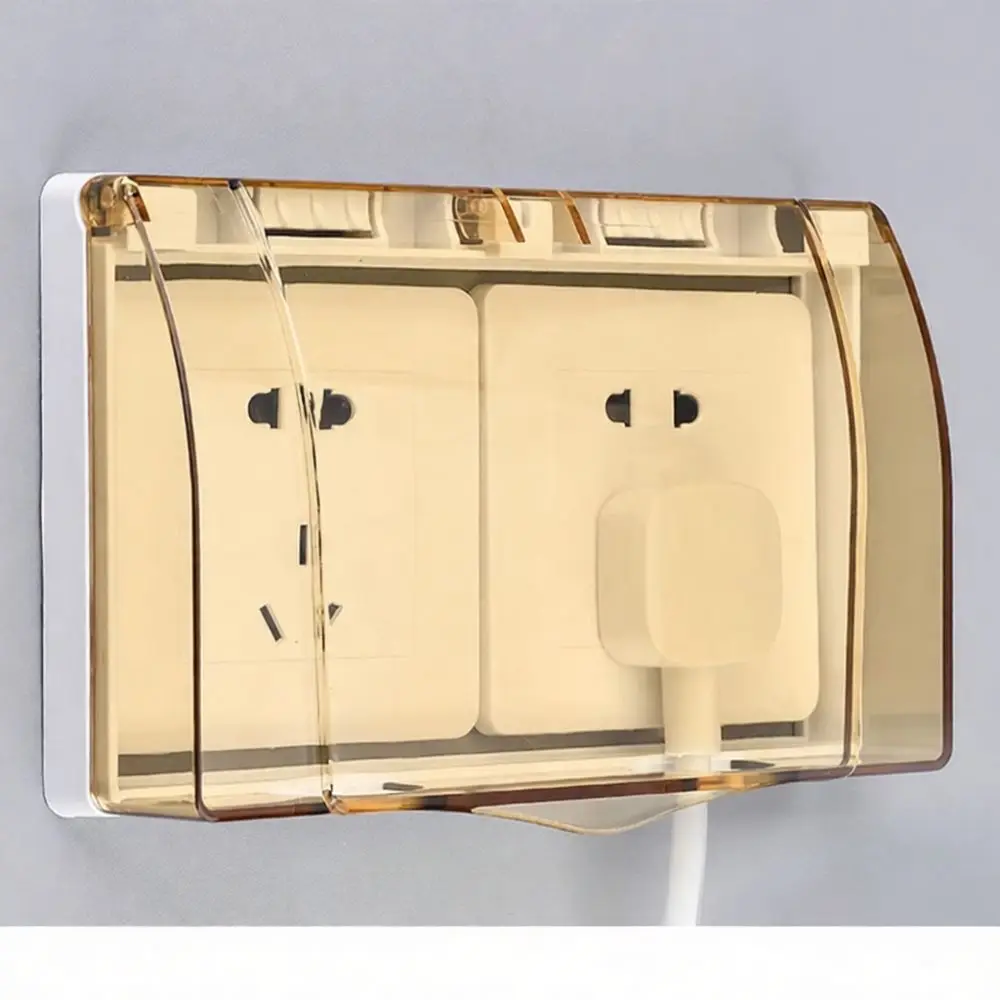 Splash Proof Switch Box 86 Type Outlet Protector Self Adhesive Transparent Cover Bathroom Waterproof Safety Guard Case