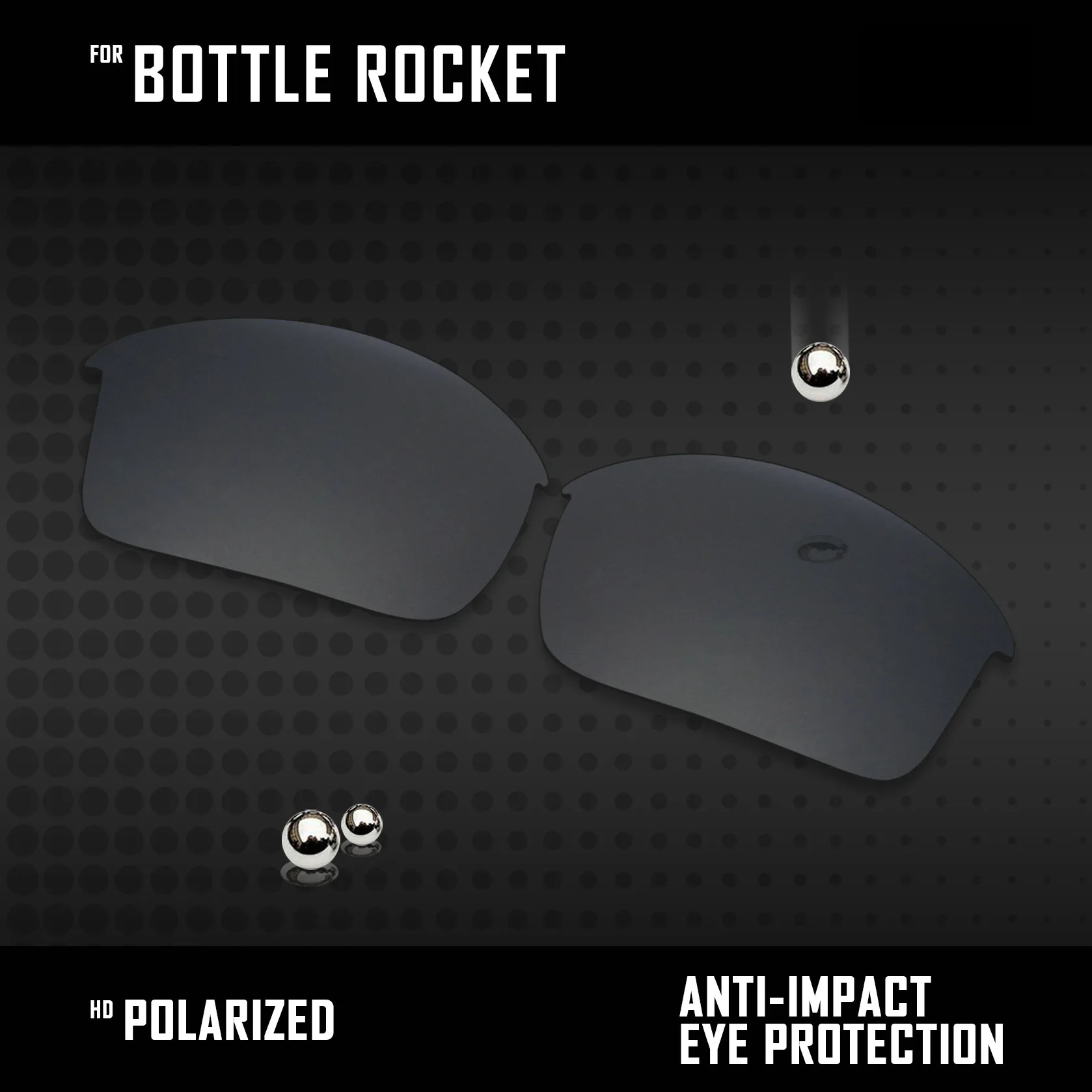 عدسات OOWLIT بديلة لنظارات Oakley Bottle Rocket OO9164 الشمسية المستقطبة - ألوان متعددة