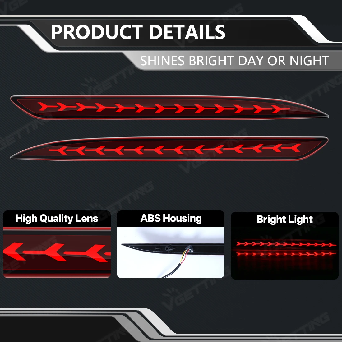 LED المصد الخلفي عاكس ضوء لجيلي Coolray Proton X50 2018-2021 سيارة ديناميكية بدوره إشارة الخلفية الذيل الفرامل مصباح تحذير 12 فولت #3