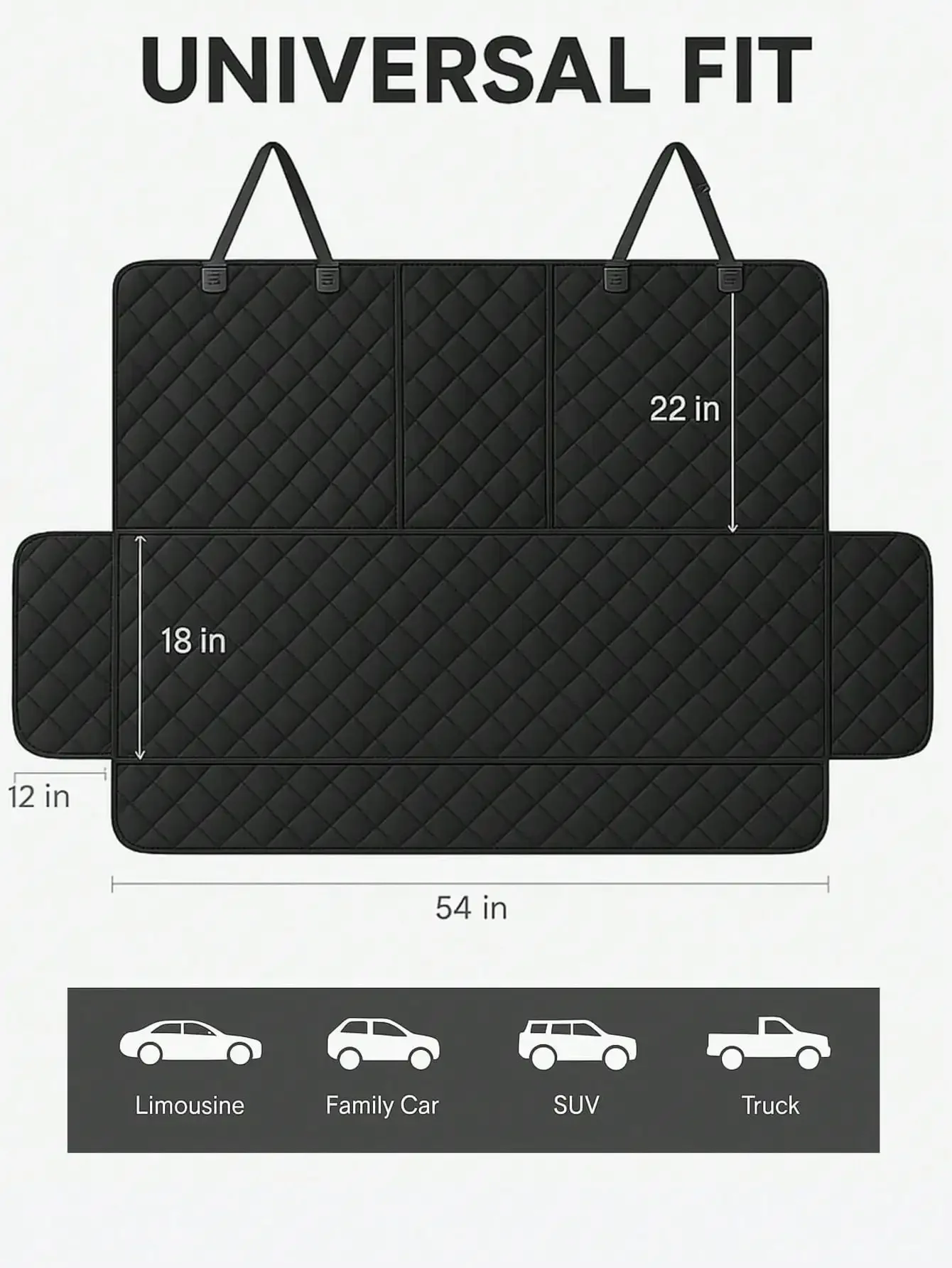 Simple And Stylish Dog Car Seat Cover, Rear Seat Pet Mattress Protection Cover, Waterproof Bench Style Car Seat Cover, Anti Slip Pet Car Bed Dog Hammock, Suitable For Cars SUV, Truck