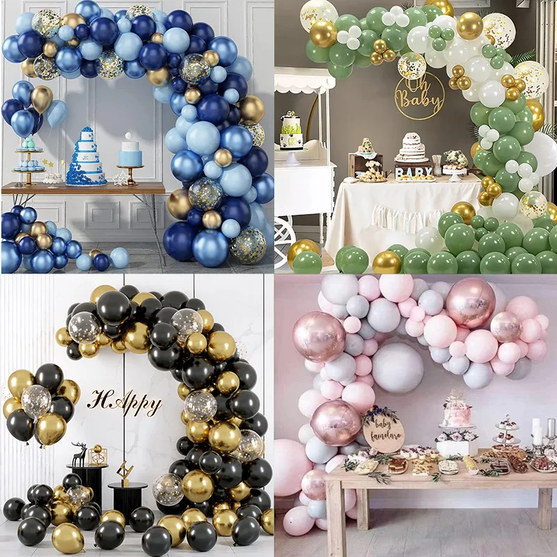 Rubber Balloons Suit Black Gold Birthday Scene Setting Supplies Halloween Balloon Wedding Banquet Decoration Balloon