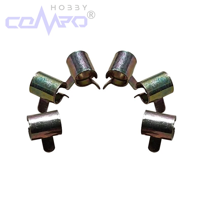 10 Pcs ชุบสังกะสีการใช้สายคลิปยึด 4-6 และ 8 มม.ท่อคลิปสําหรับท่อ/หลอดโลหะการใช้คลิปสําหรับ RC ถังอุปกรณ์เสริม