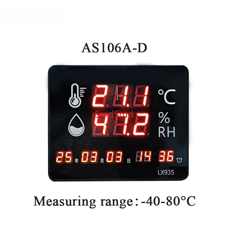 Indoor Temperature and Humidity Display With time Industrial Thermo-hygrometer Digital Thermometer LCD Screen Hygrometer