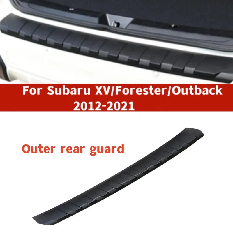 Car Stainless Rear Bumper Protector Trunk Door Plate Cover Trim For Subaru XV/Forester/Outback 2012-2021