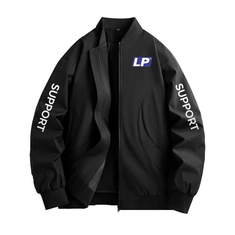 2026  LP SUPPORT logo Casual Thin Men's Jacket Spring Autumn New Style Korean Version Youth Student Baseball Uniform Top Wear Po
