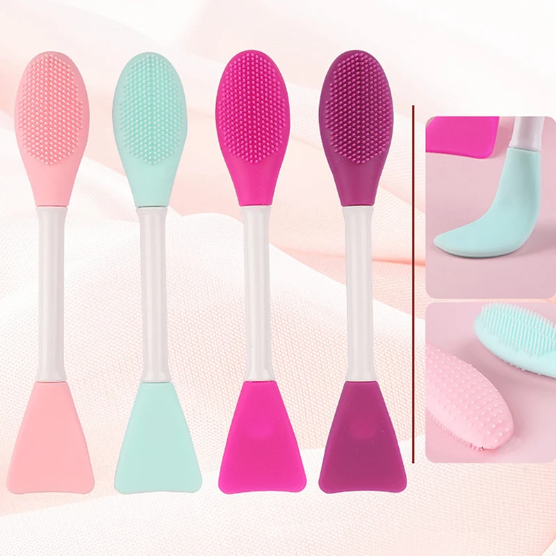 Pinceau en silicone souple multifonction pour le visage, brosse pour masque facial, outils cosmétiques, brosse propre, facile à utiliser, 1 pièce