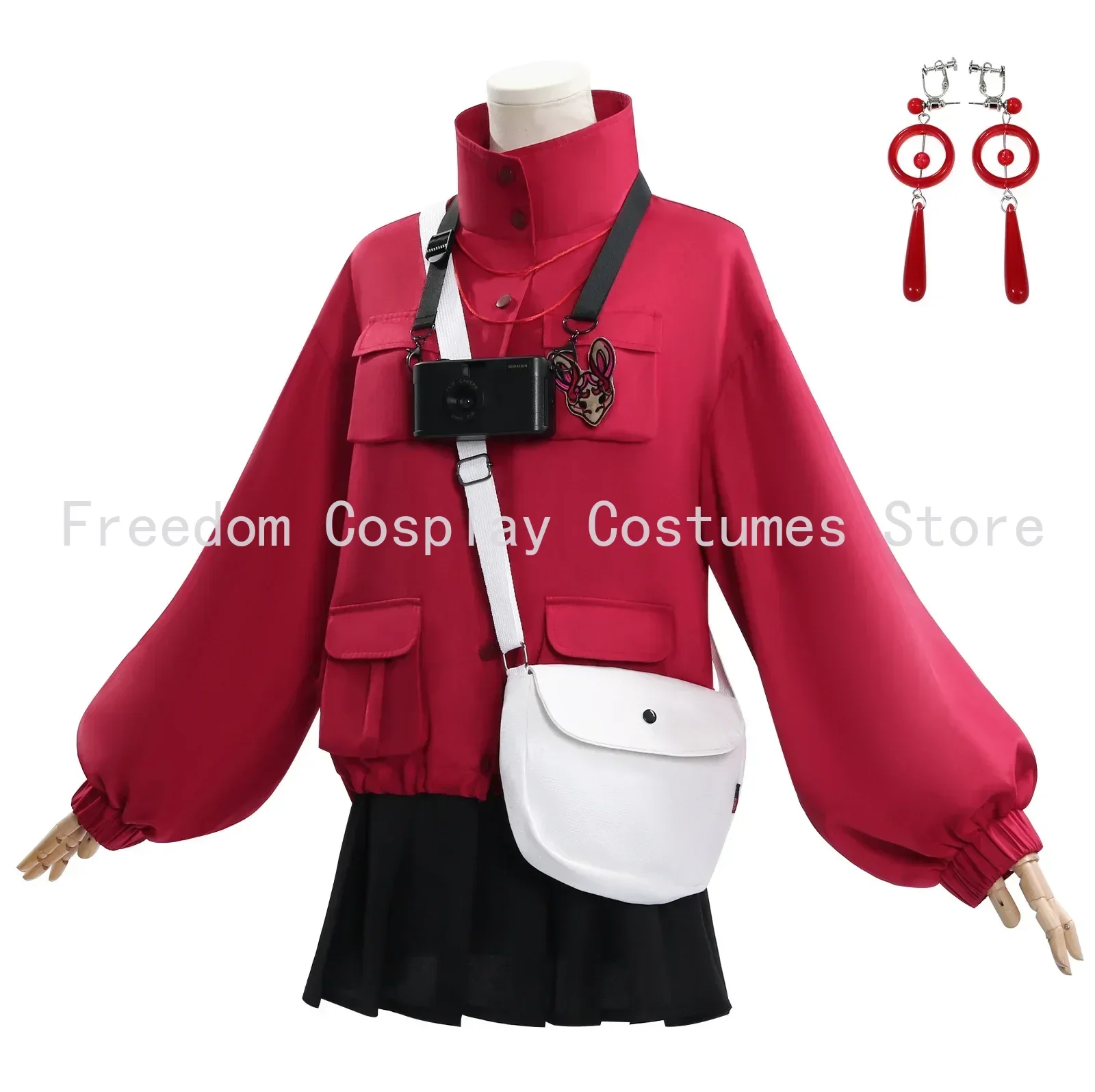Disfraz de Cosplay de Seven Tales para mujer, uniforme Liyuting Li Yuting, peluca, abrigo, pantalones, conjunto de Anime, fiesta de Halloween, trajes de juego de rol