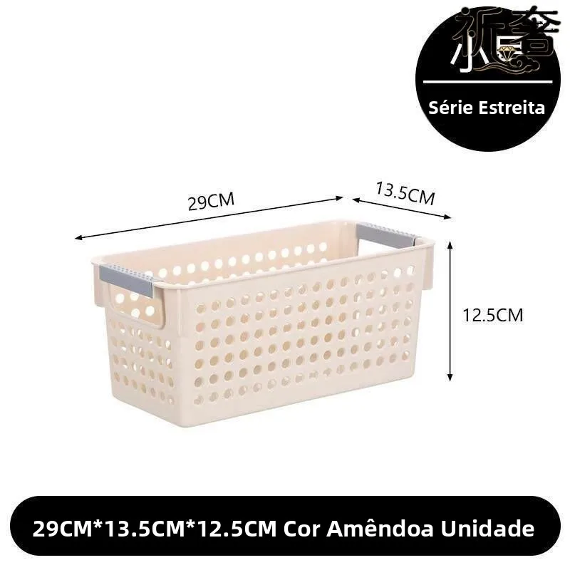 Cesto Dobrável para Organização de Cabides e Prendedores de Roupa com Design Vazado para Varanda e Banheiro