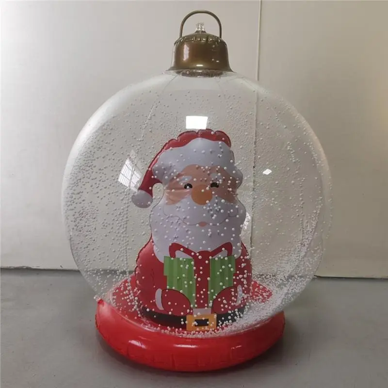 ABGR-Inflatable Christmas Balls Light Up PVC Giant LED Christmas Balloon Giant LED Christmas Balloon