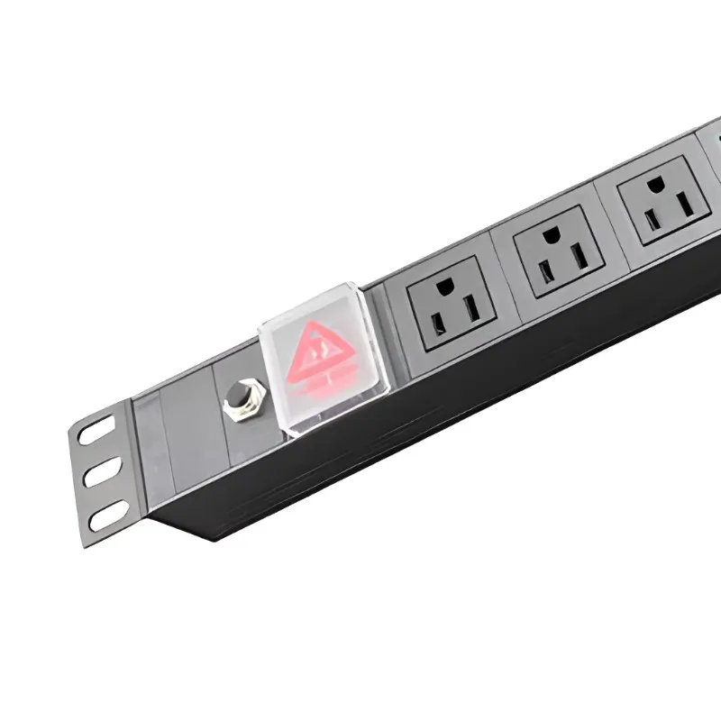 19inch PDU Rack Mounting Design 8-Ways US Socket with Overload Protection