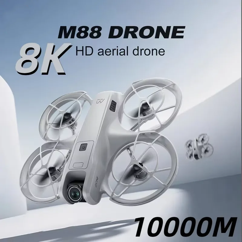 

Новый дрон M88 с двойной HD-камерой 8K, профессиональная аэрофотосъемка, оптический позиционер, управление жестами, складной квадрокоптер 2026