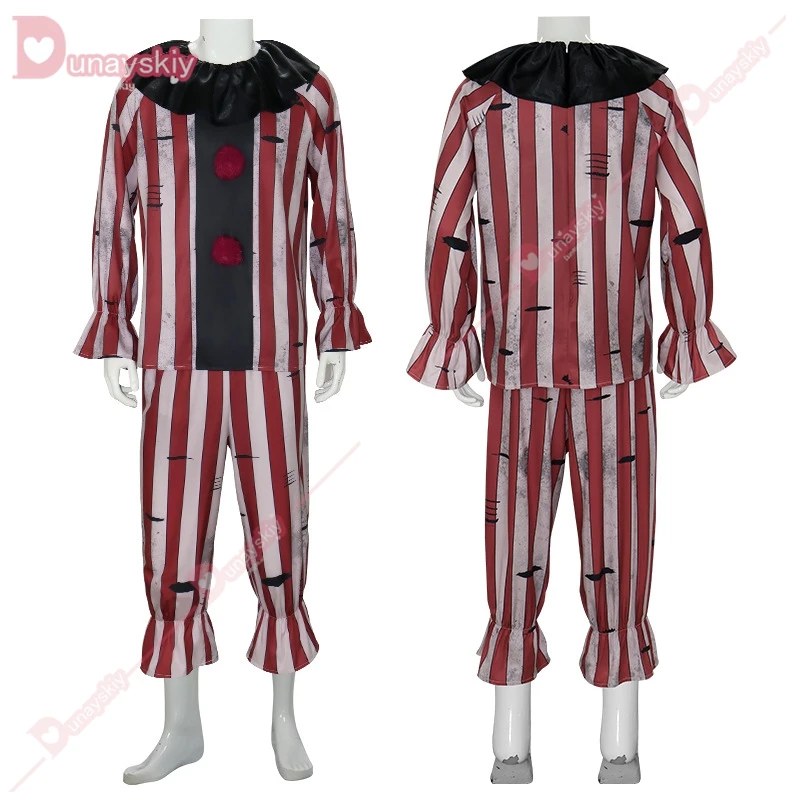 Costume de clown effrayant Terrifier pour Halloween, film d'horreur, olympiques de batterie, cosplay de fête, performance sur scène, nouveau, 2024