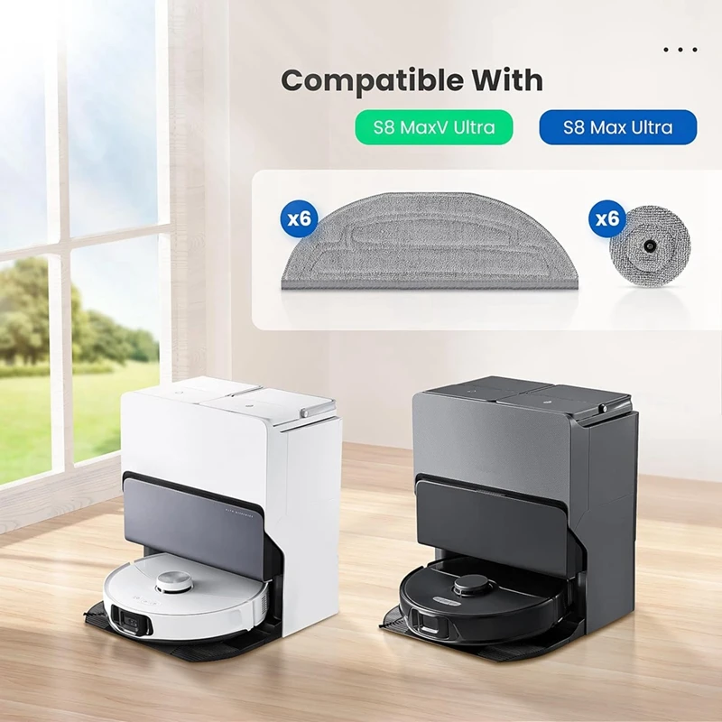 Mop pad per Roborock S8 Maxv Ultra / S8 Max Ultra Robot aspirapolvere Mop ricariche di stoffa
