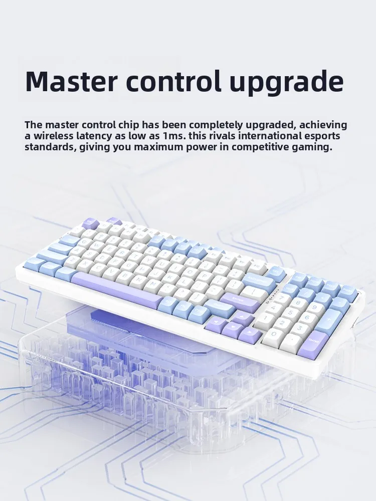 VGN V98pro V2 Mechanisch toetsenbord Draadloos Bluetooth 3 modi Ergonomisch ontwerp PAKKING Hot Swap RGB Aangepast kantoorgamingtoetsenbord