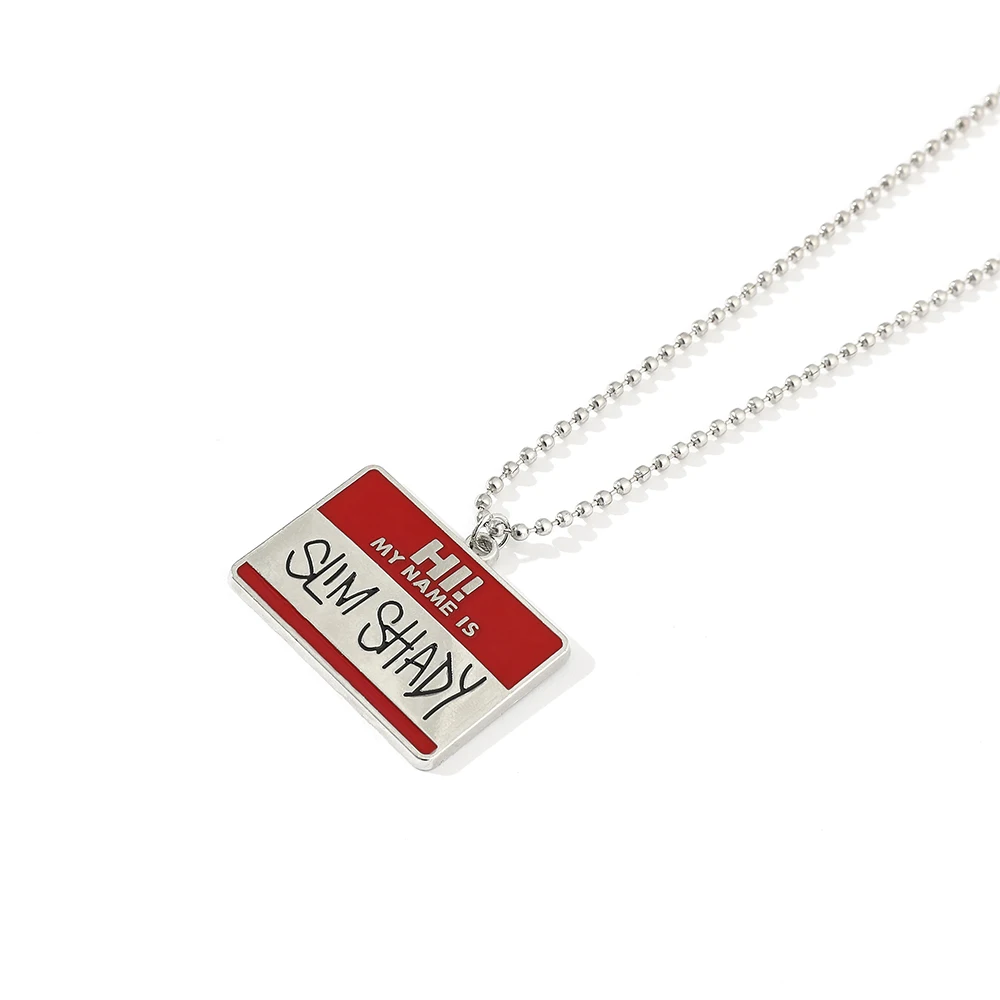 POTCET Eminem Men\'s Necklace Fashionable Versatile Necklace 2024 Hip Hop Jewelry Pendant Necklace as a Souvenir for Boyfriend