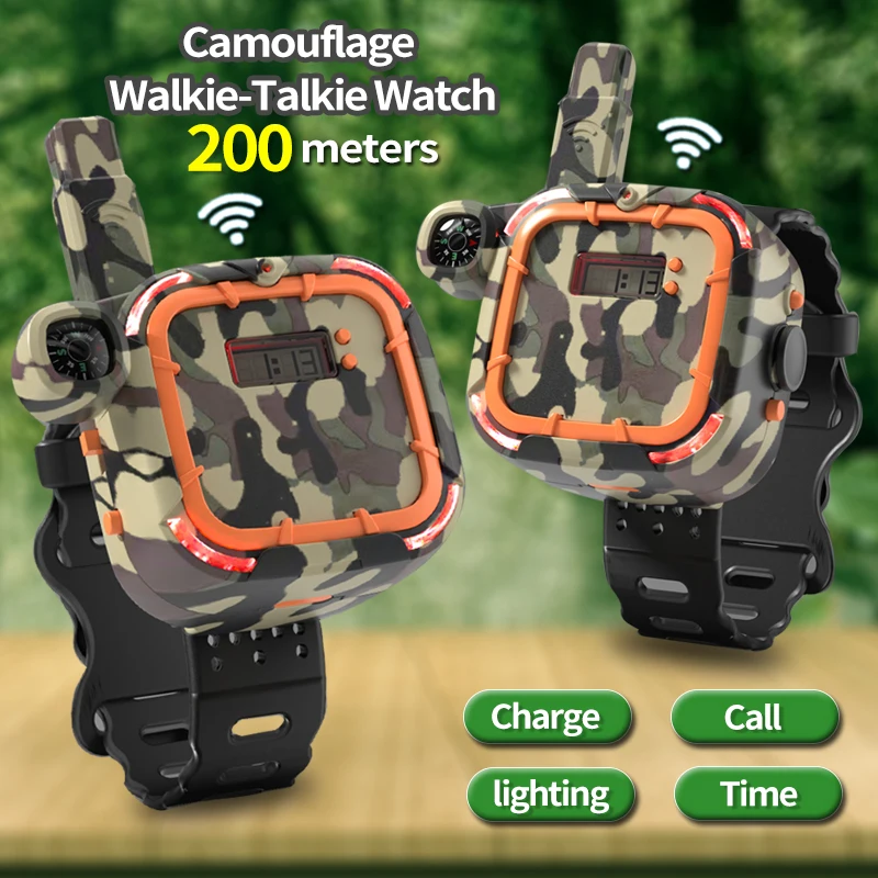 

Rechargeable Walkie Talkies for Kids, Two-Way Radio Walky Talky with Flashlight Children Long Range, 2 Pack Interphone Toy