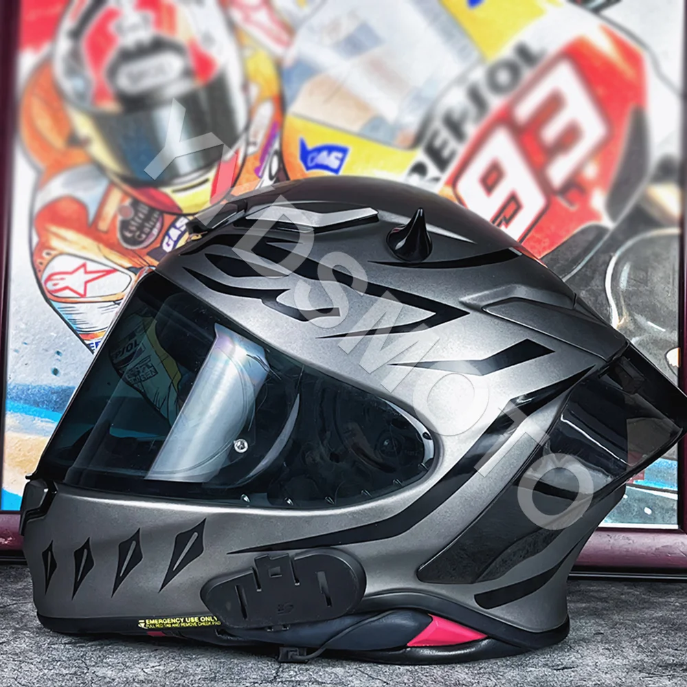 Untuk SHOEI ARAI HJC K1K3 K5-S helm motor Decal Visor kaca depan stiker untuk helm aksesori dekoratif tahan air