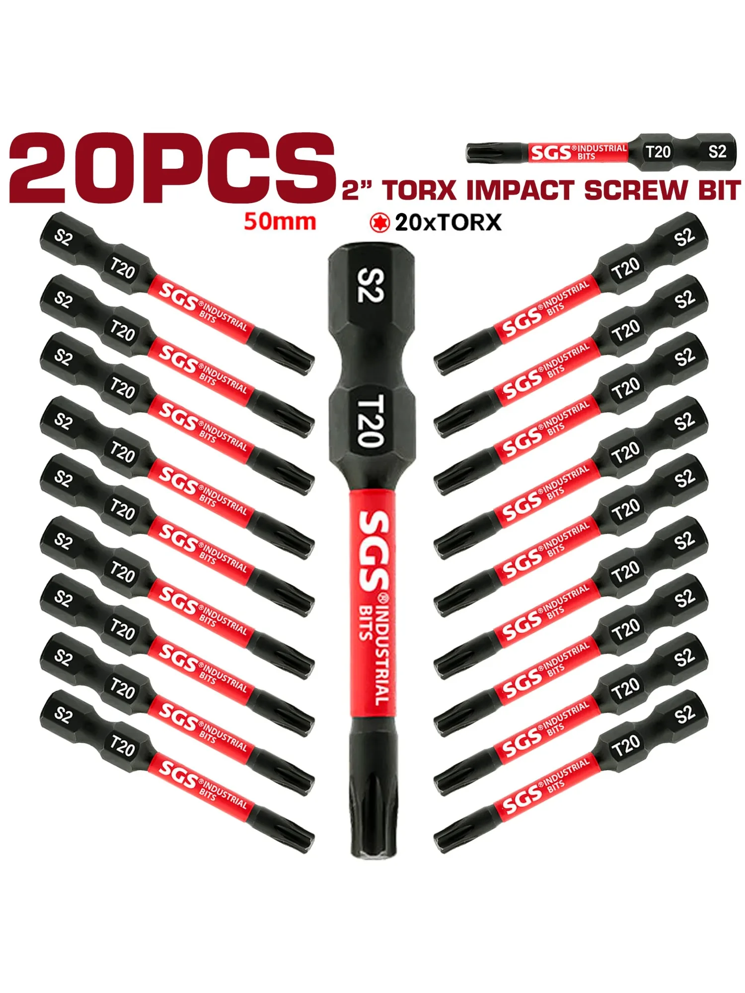 5/10/20-teiliges Torx-Schraubendreher-Bit-Set T20 S2 Stahl magnetisch 50 mm langes Schraubendreher-Set, geeignet für verschiedene mechanische Reparaturen