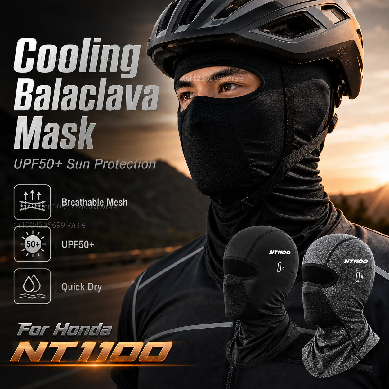 Cooling Motorcycle Balaclava Mask UPF50+ UV Protection Breathable Face Cover Summer For Honda NT1100 CB1100X NT 1100 CB 1100 X