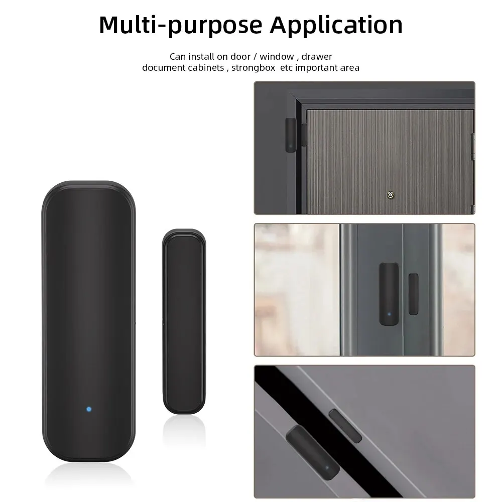 Tuya Smart WiFi Door Window Sensor Smart Home Wireless Door Open Close Detectors APP Remote Alarm Work With Alexa Google Home