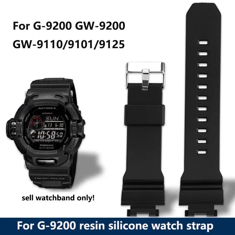 For Casio G-9200 GW-9200/9101/9102/9110/9125 series resin silicone watch strap men's wristband