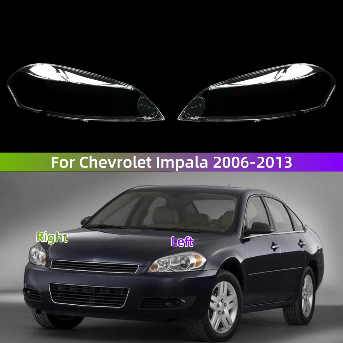 

Для Chevrolet Impala 2006, 2007, 2008, 2009, 2010, 2011, 2012, 2013, запасные части для автомобиля, фары, стекло, прозрачный корпус