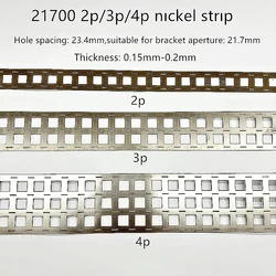 21700 nichel Strip spessore 0.15/0.2mm distanza centrale 23.4mm staffa parallela nichel lamiera saldatura a punti batterie al litio