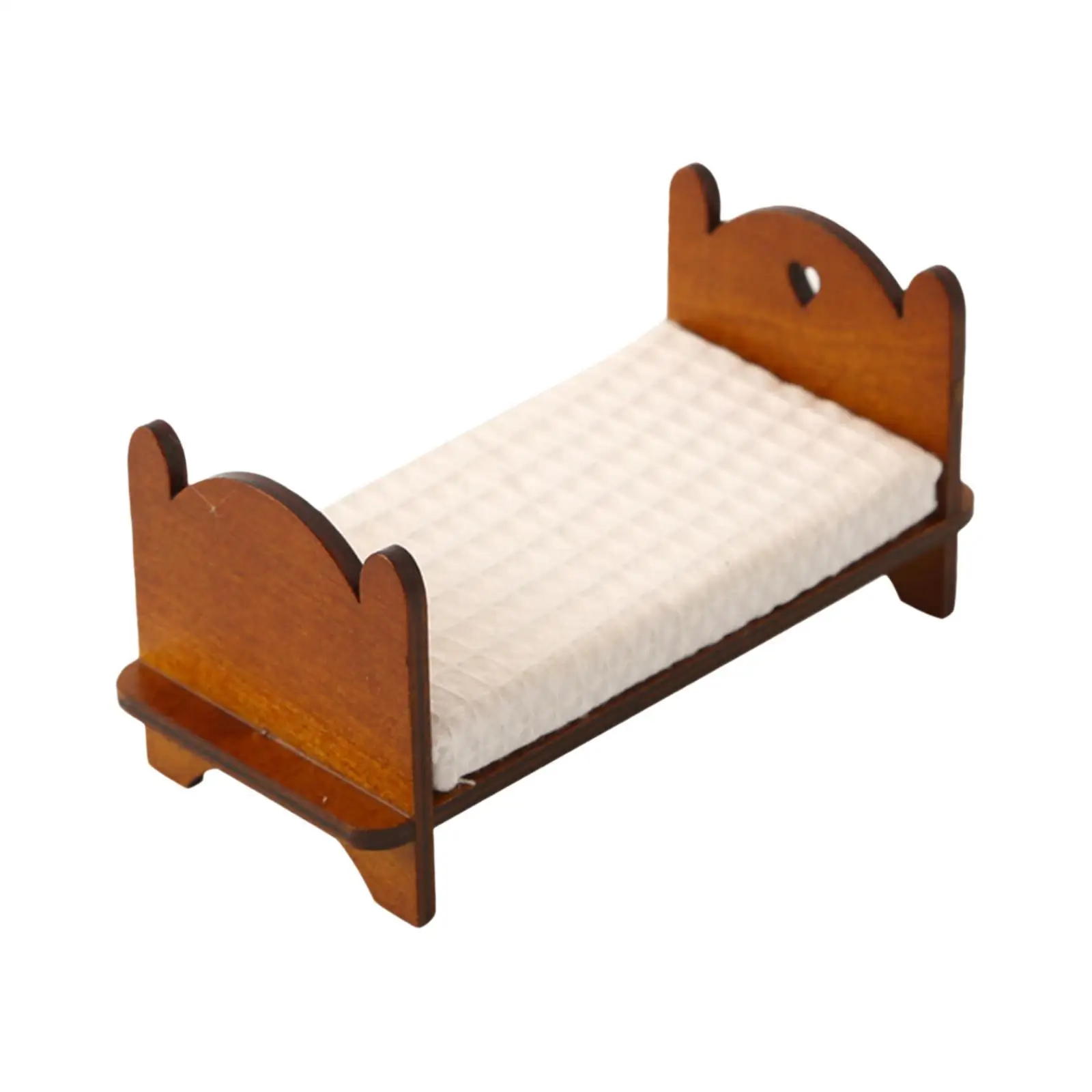 인형 집 가구 인형 집 장식 소형 침대 1:12 인형 집 요정 정원 의자 역할 놀이 액세서리 나무 가구