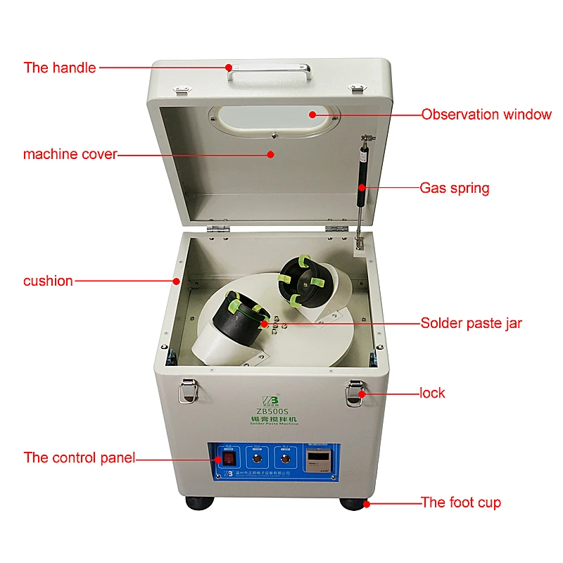 Imagem -06 - Misturador Automático de Pasta de Solda Smt Misturador de Creme de Solda 5001000g 60w para Reparo Pcb de Alta Qualidade