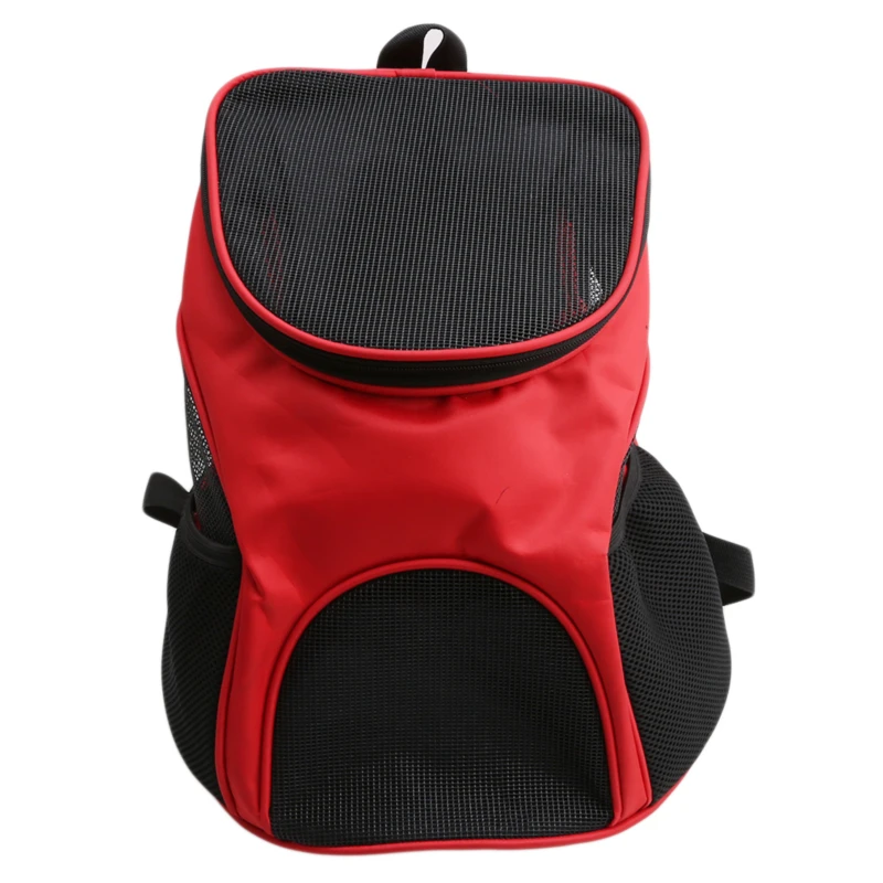 Puppy Kitten Carry Bag Double Shoulder Portable Travel Backpack Outdoor Pet Dog Carrier Bag Pet Dog Front Bag Mesh Backpack Head