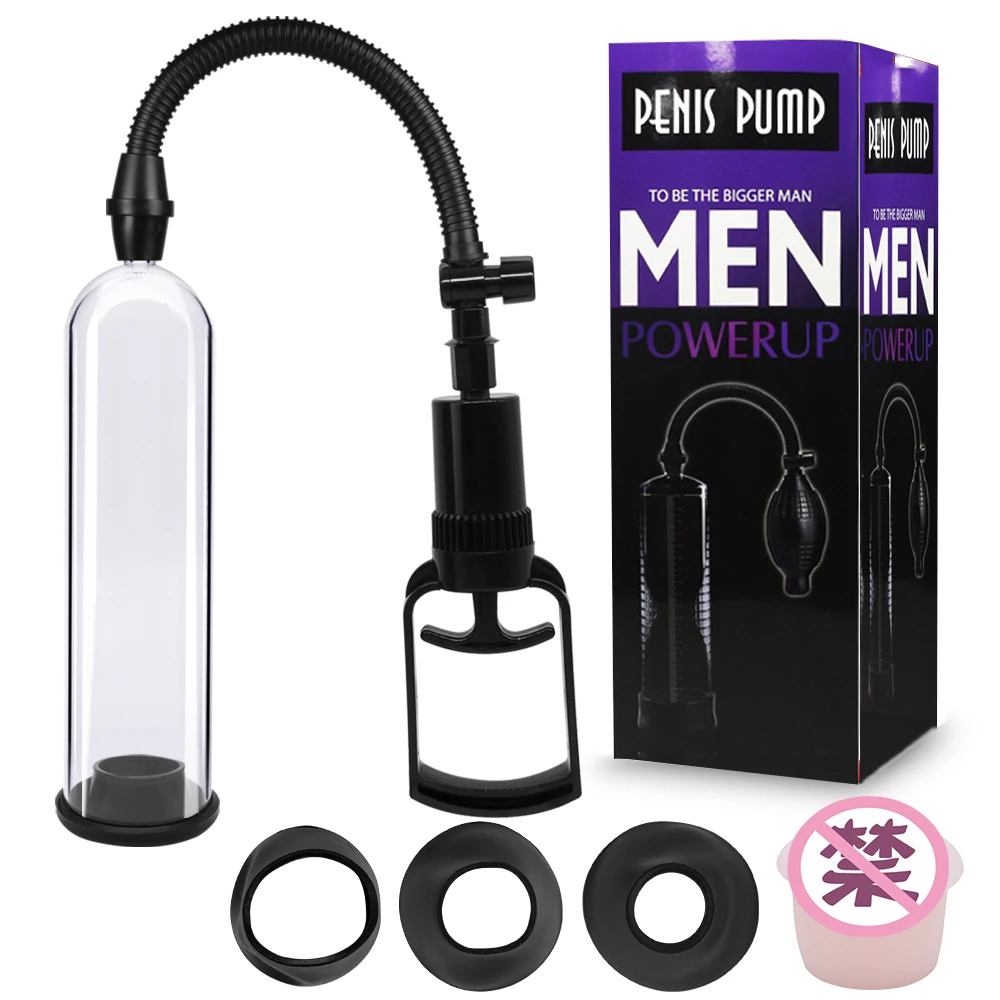 Assembly Penis Pump for Man Enlarger Vacuum Pump Male Masturbation Penile Extender Trainer Male Penis Pump Manual Penis Sex Toys